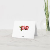 Trouwkaart met schoolbord en rozen bedankje bedankkaart (Achterkant)