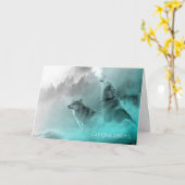 Trouwkaart met Soul Mate Wolves Kaart (Gele Bloem)