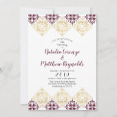 Trouwkaart met Spaans tegelpatroon Kaart (Voorkant)