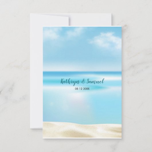 Trouwkaart met sprookjesachtige lichtsnoeren voor  kaart (Achterkant)