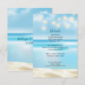 Trouwkaart met sprookjesachtige lichtsnoeren voor  kaart (Voorkant / Achterkant)