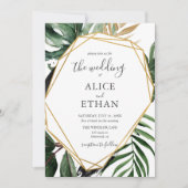 Trouwkaart met strandgroen en scriptlettertype kaart (Voorkant)