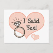 Trouwkaart met tekst 'I Said Yes' Aankondigingskaart (Voorkant)