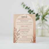 Trouwkaart met terracotta boog in het Engels Kaart (Staand voorkant)