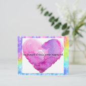 Trouwkaart met Tie-Dye Hart Aankondigingskaart (Staand voorkant)