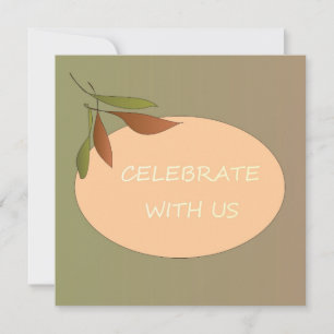Trouwkaart met trendy ontwerp >Feest met ons Kaart