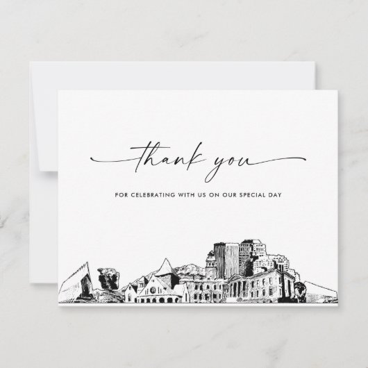 Trouwkaart met uitzicht op Colorado Springs Kaart (Voorkant)