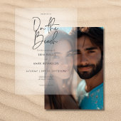 Trouwkaart met Vellum-overlay 'Op het strand' Vellum Uitnodigingen