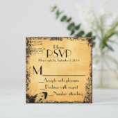 Trouwkaart met vintage sprookjesliefdescitaat en b kaart (Staand voorkant)