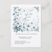 Trouwkaart met vintage waterverf bloemmotief kaart (Voorkant)