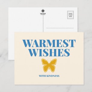 Trouwkaart met vriendelijke typografie ansichtkaar briefkaart