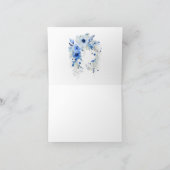 Trouwkaart met waterverfschildering van Santorini Bedankkaart (Binnen)