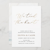 Trouwkaart met 'We zijn getrouwd'-viering Kaart (Voorkant / Achterkant)