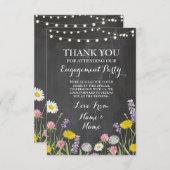 Trouwkaart met wilde bloemen bedanken kaart (Voorkant / Achterkant)