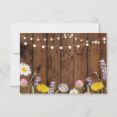 Trouwkaart met wilde bloemen bedankt foto kaart (Achterkant)