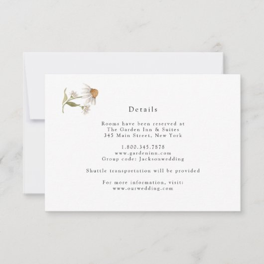 Trouwkaart met wilde bloemen Boho-stijl Kaart (Voorkant)