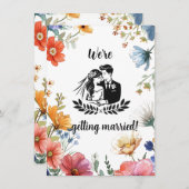 Trouwkaart met wilde bloemen 'Love in Bloom' Kaart (Voorkant / Achterkant)