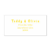 Trouwkaart met wilde bloemen zelfinktende stempel (Design)