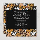 Trouwkaart met wilde harten kaart (Voorkant / Achterkant)