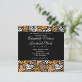 Trouwkaart met wilde harten kaart (Staand voorkant)