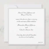 Trouwkaart met witte rand kaart (Voorkant)