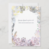 Trouwkaart met zoete succulenten kaart (Achterkant)