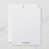 Trouwkaart met zwart randmonogram save the date (Achterkant)