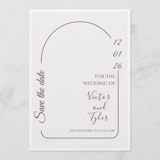 Trouwkaart – Modern Minimaal Save The Date Arch Kaart