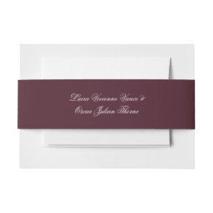 Trouwkaart Moody Burgundy Hollandse Bloemen Uitnodigingen Wikkel