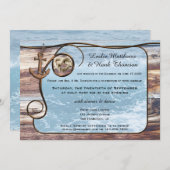 Trouwkaart na de bruiloft met anker of zeekaart kaart (Voorkant / Achterkant)