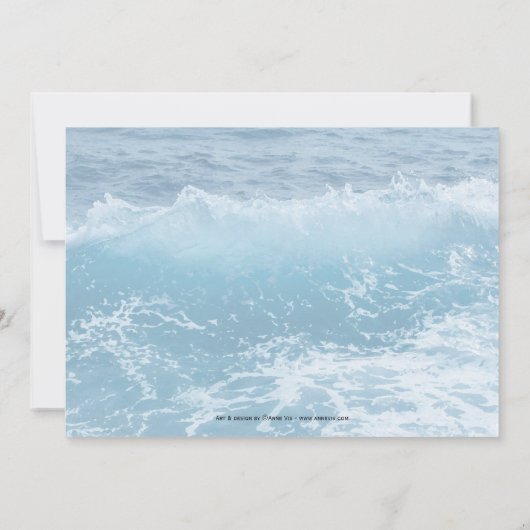 Trouwkaart na de bruiloft met scheepsanker kaart (Achterkant)