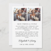 Trouwkaart na elopement kaart (Achterkant)