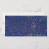 Trouwkaart Navy Blauw Save the Date Foto Kaart (Achterkant)