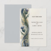 Trouwkaart Navy Thistle Save The Date (Voorkant / Achterkant)