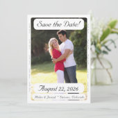 Trouwkaart Nuptial Grace Save The Date (Staand voorkant)