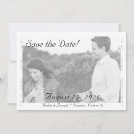 Trouwkaart Nuptial Grace Wedding Flat Save The Dat Date