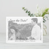 Trouwkaart Nuptial Grace Wedding Flat Save The Dat Date (Staand voorkant)