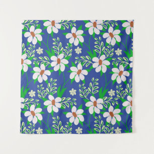 Trouwkaart of uitnodiging met abstracte bloem acht wandkleed