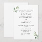 Trouwkaart Olive Branch Kaart (Voorkant / Achterkant)