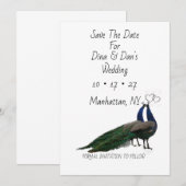 Trouwkaart om de datum te reserveren save the date (Voorkant / Achterkant)