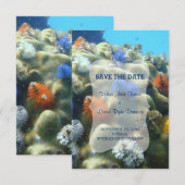Trouwkaart | Onderwaterzicht SAVE THE DATE (Voorkant / Achterkant)