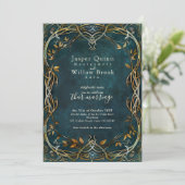 Trouwkaart op maat - Fantasy Menu (Staand voorkant)