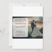 Trouwkaart op maat met elegante uitstraling save the date (Voorkant)
