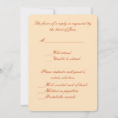 Trouwkaart Oranje Bloemen Kaart (Achterkant)