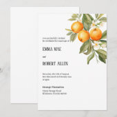 Trouwkaart Oranje Bloesem Kaart (Voorkant / Achterkant)