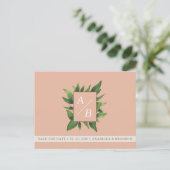 Trouwkaart 'Peach Fuzz' Save the Date Uitnodiging (Staand voorkant)