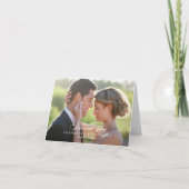 Trouwkaart 'Pure Elegance' Dankjewels - Wit Bedankkaart (Voorkant)