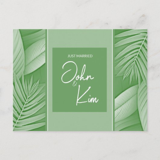 Trouwkaart QR-code Foto Ansichtkaart Aankondigingskaart (Voorkant)