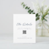 Trouwkaart QR-code luxe Franse bruiloft details Kaart (Staand voorkant)