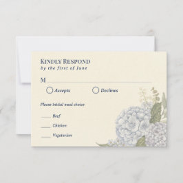 Trouwkaart reactie kust RSVP kaartje